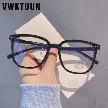 VWKTUUN Квадратни Рамки за Очила за Жени И Мъже, Очила с Анти-Синя Светлина, Оптични Рамки за Очила, Прозрачни Цветни Очила За Четене