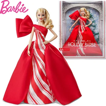 Оригиналната Барби 2019 Празнична Кукла Барби 12-Инчов Мода Кукла Колекция Кукли, Подаръци за Деца, Играчки за Момичета Fxf01