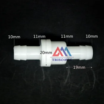 10 мм Еднопосочен клапан Материал POM клапан клапан Налягане 0,04 Mpa-1,0 Mpa бял вид е устойчив на киселини и алкални съпротива